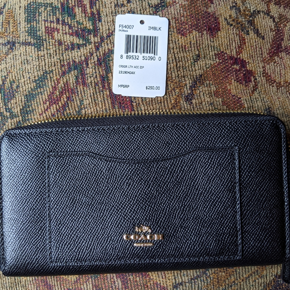 Coach zip around wallet